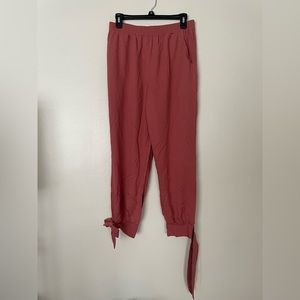 NWOT Lulus Pink Tie Pants